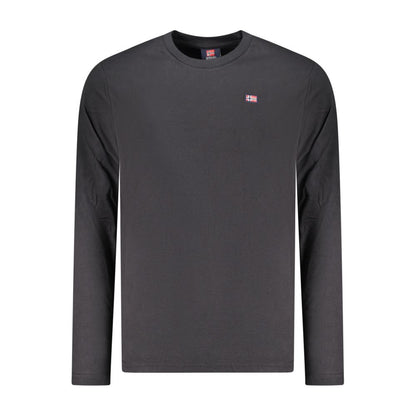 Black Cotton Men T-Shirt