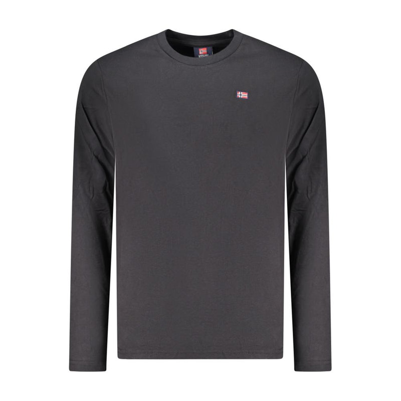 Black Cotton Men T-Shirt