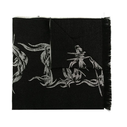 Black Virgin Wool Scarf