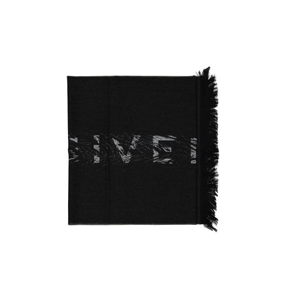 Black Virgin Wool Scarf