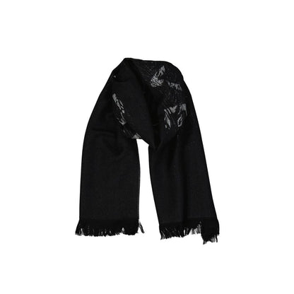 Black Virgin Wool Scarf