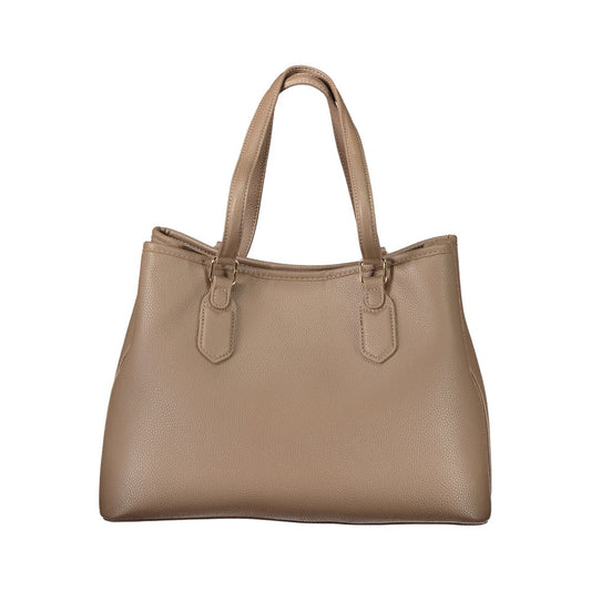 Brown Polyethylene Women Handbag