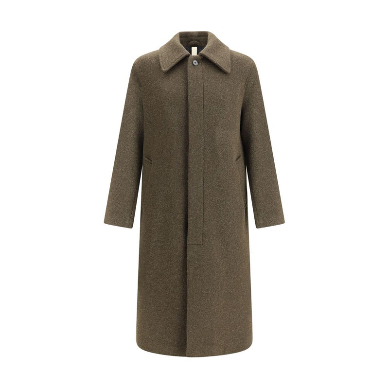 Green Fleece Wool Coat