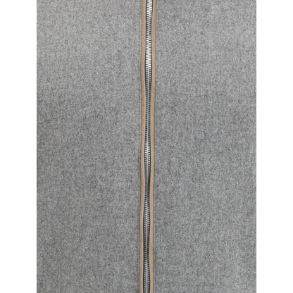 Gray Wool Full-Length Jacket