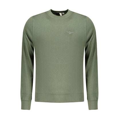 Green Cotton Men Sweater
