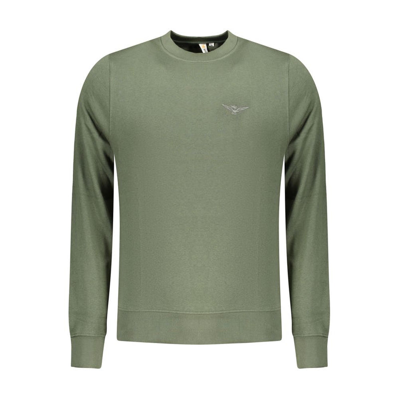 Green Cotton Men Sweater