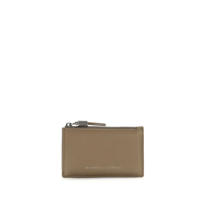 Beige Calf Leather Bos Taurus Wallet