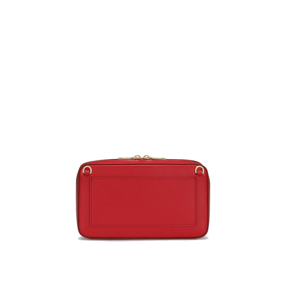 Red Calfskin Crossbody Bag