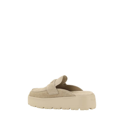 Beige Calf Leather Bos Taurus Mules