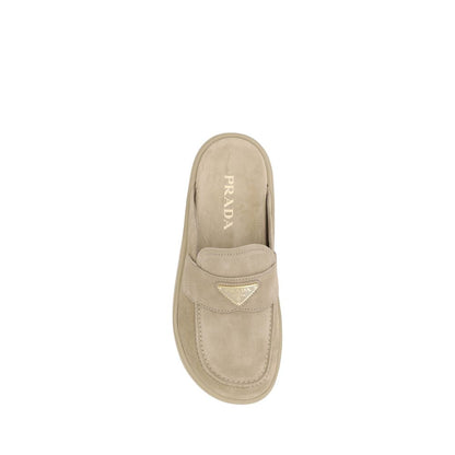 Beige Calf Leather Bos Taurus Mules