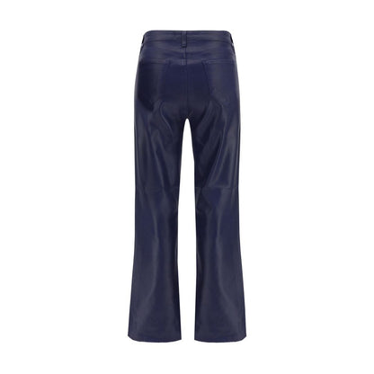 Blue Cotton High-Waisted Jean