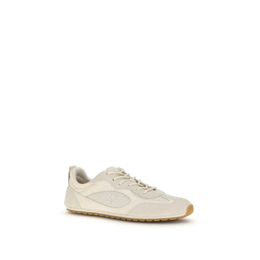 Beige Calf Leather Bos Taurus Low Top Sneakers
