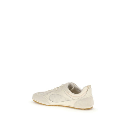 Beige Calf Leather Bos Taurus Low Top Sneakers