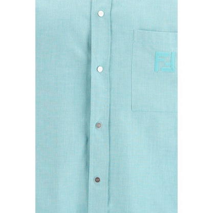 Blue Cotton Dress Shirt