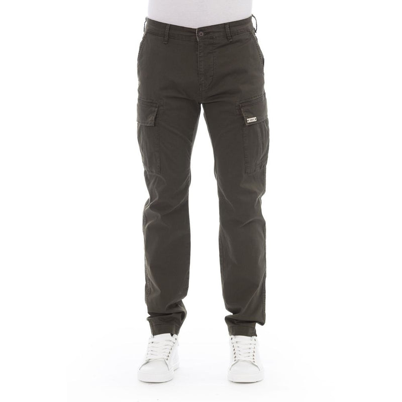 Army Cotton Men Cargo Trouser-Baldinini Trend-LabelTerrace.com