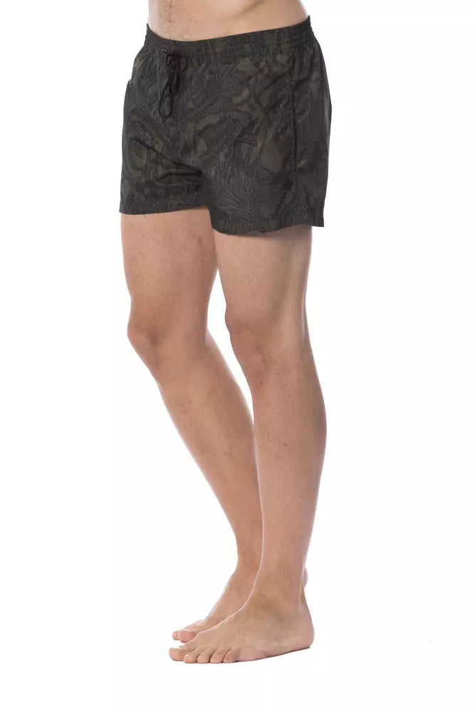 Army Polyester Men Swim Trunk-Roberto Cavalli Sport-LabelTerrace.com