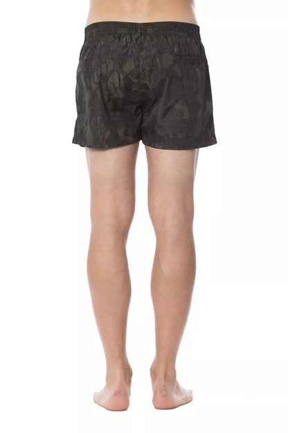 Army Polyester Men Swim Trunk-Roberto Cavalli Sport-LabelTerrace.com