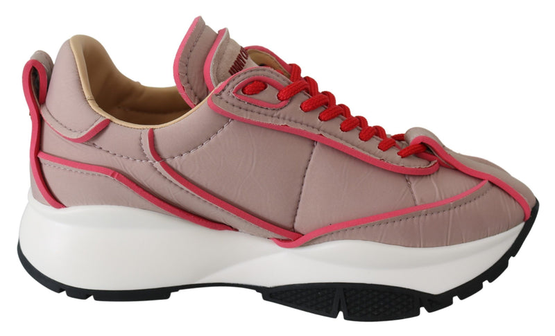 Ballet Pink Chic Padded Sneakers-Jimmy Choo-LabelTerrace.com