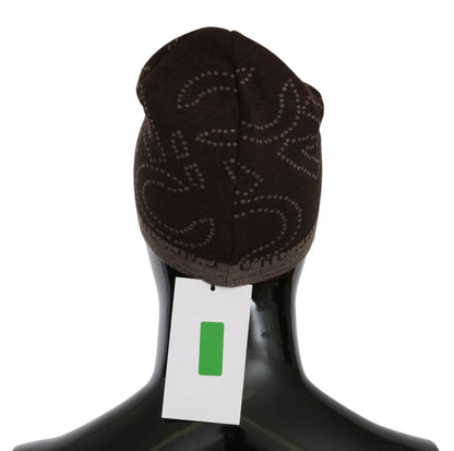 Beanie Brown Wool Blend Branded Hat-Costume National-LabelTerrace.com
