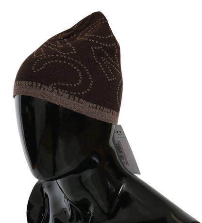 Beanie Brown Wool Blend Branded Hat-Costume National-LabelTerrace.com