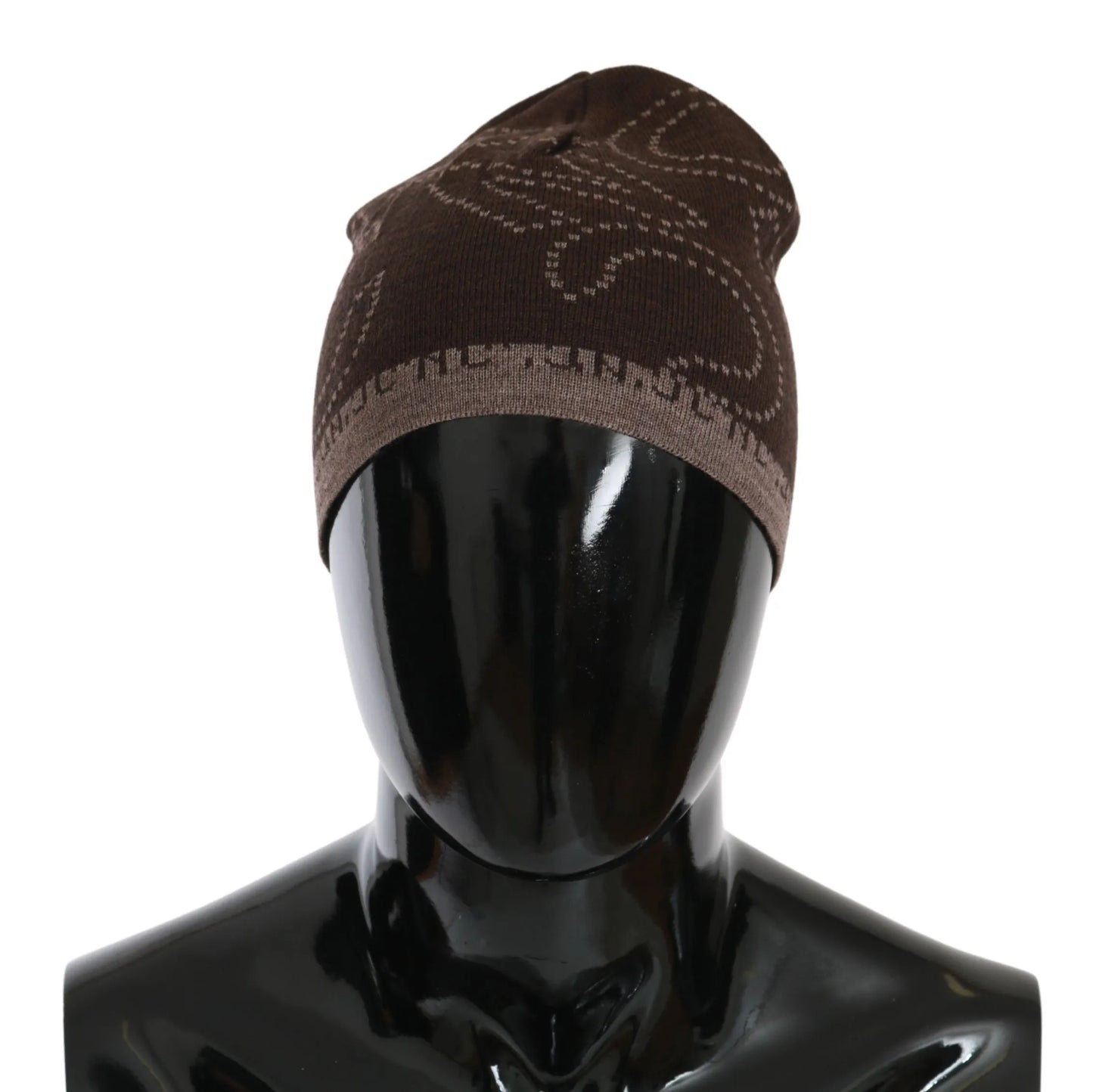 Beanie Brown Wool Blend Branded Hat-Costume National-LabelTerrace.com