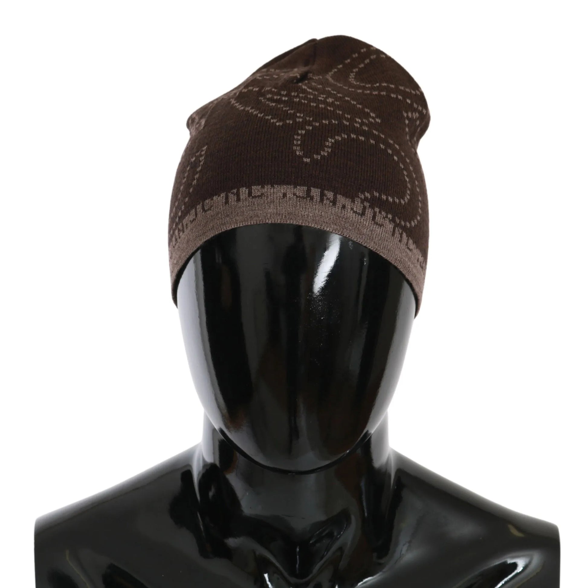 Beanie Brown Wool Blend Branded Hat-Costume National-LabelTerrace.com