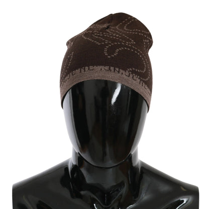 Beanie Brown Wool Blend Branded Hat-Costume National-LabelTerrace.com