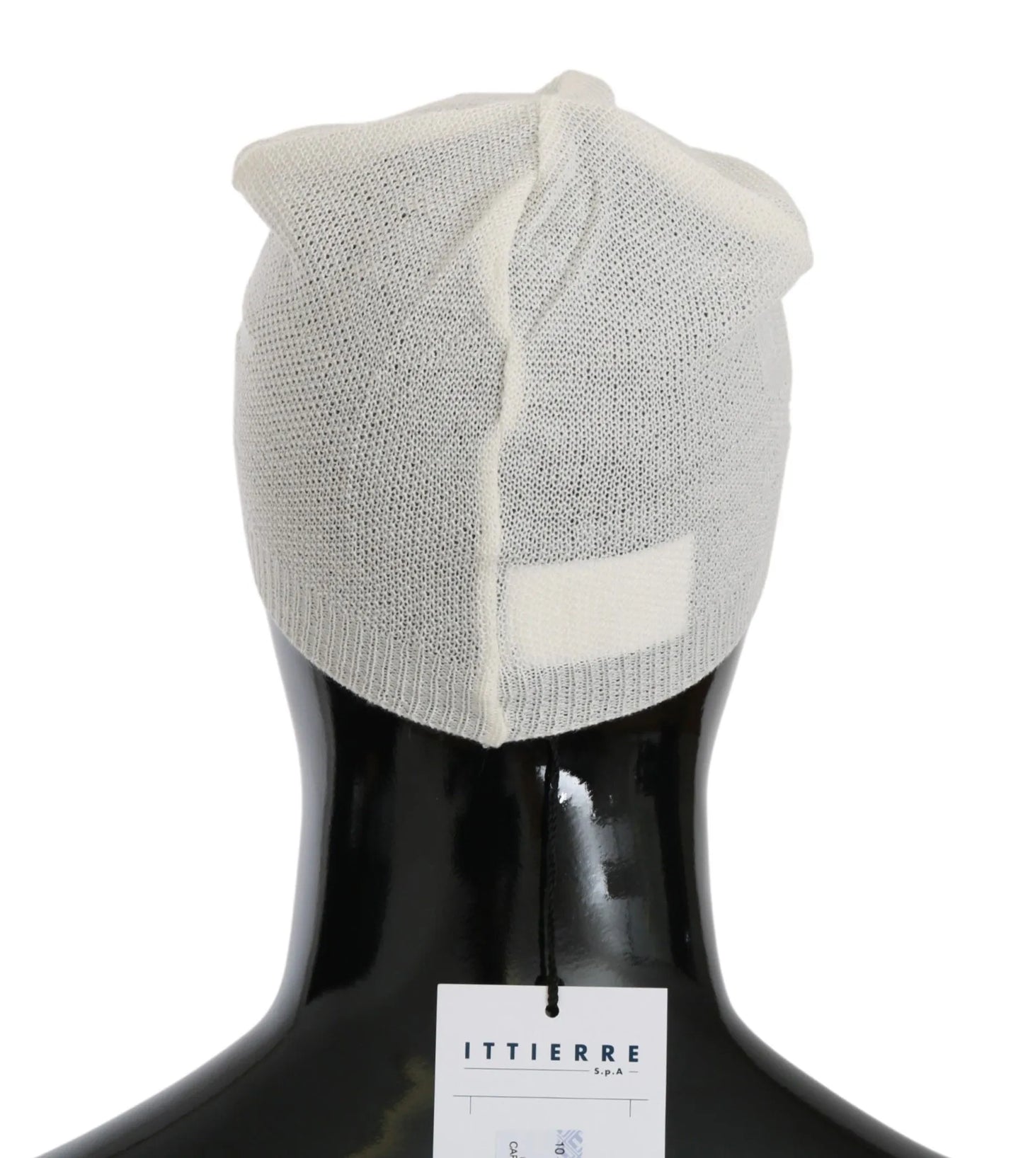 Beanie White Wool Blend Branded Hat-Costume National-LabelTerrace.com