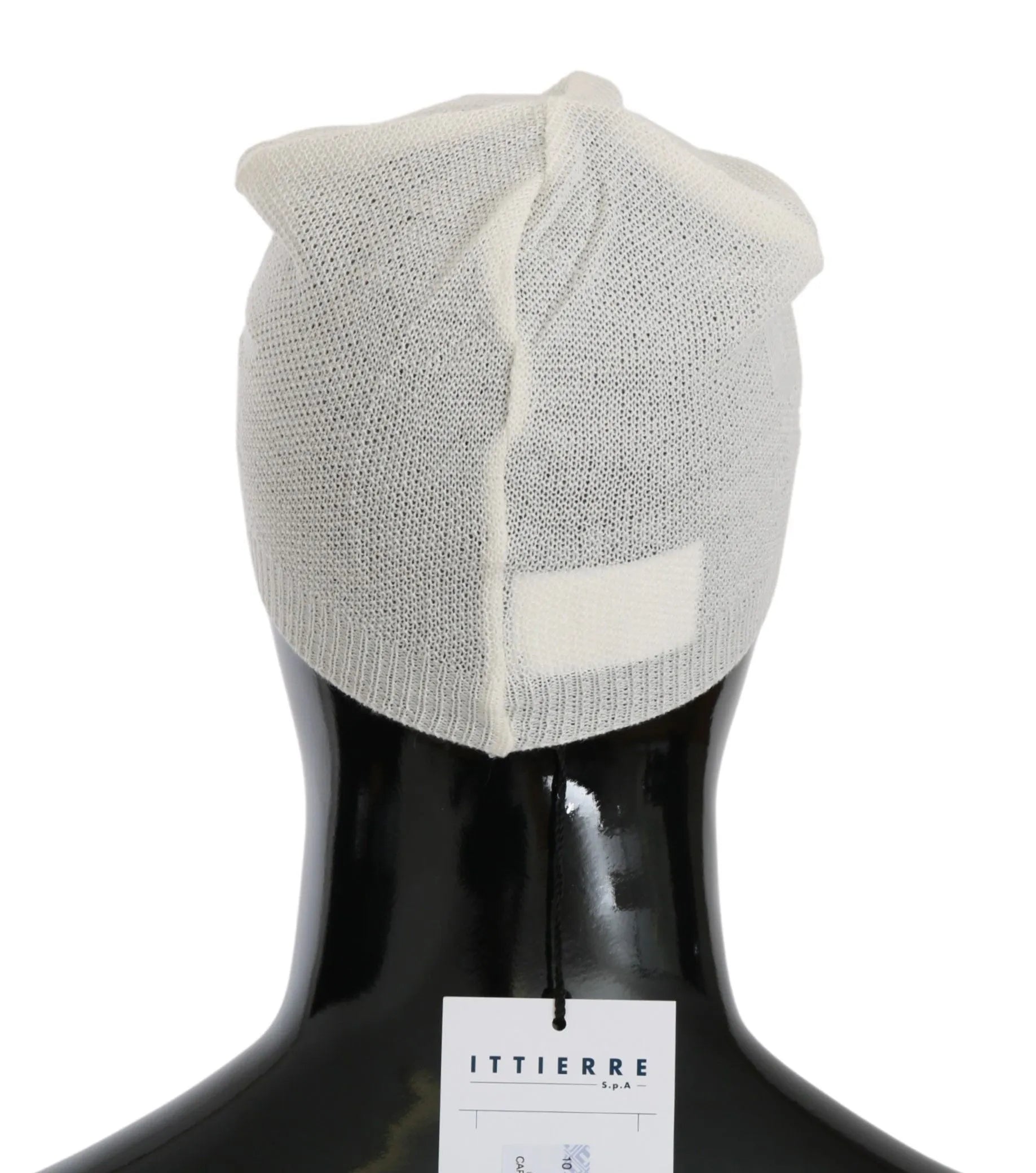 Beanie White Wool Blend Branded Hat-Costume National-LabelTerrace.com