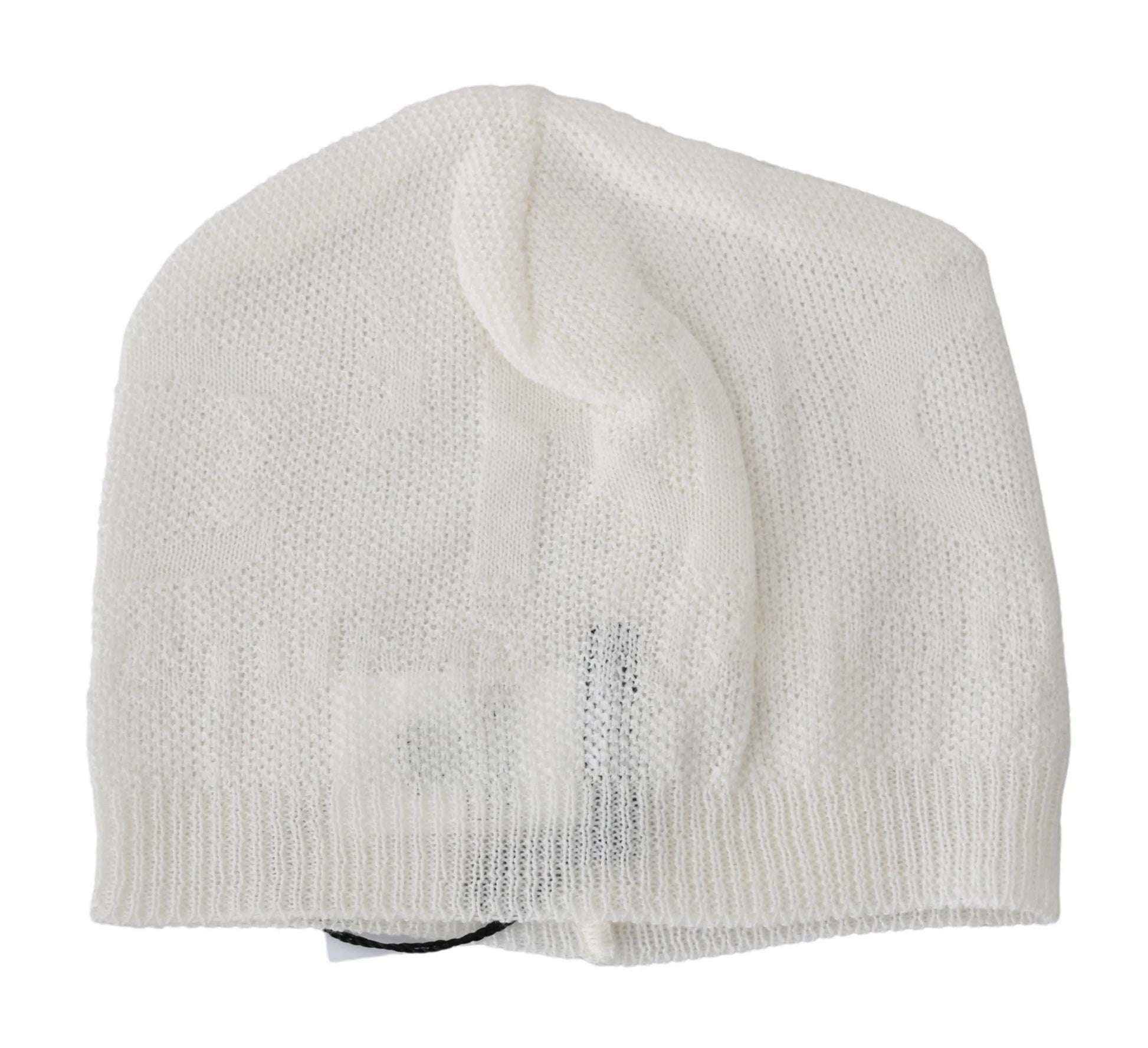 Beanie White Wool Blend Branded Hat-Costume National-LabelTerrace.com