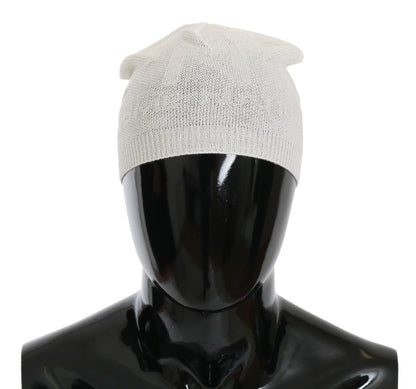 Beanie White Wool Blend Branded Hat-Costume National-LabelTerrace.com
