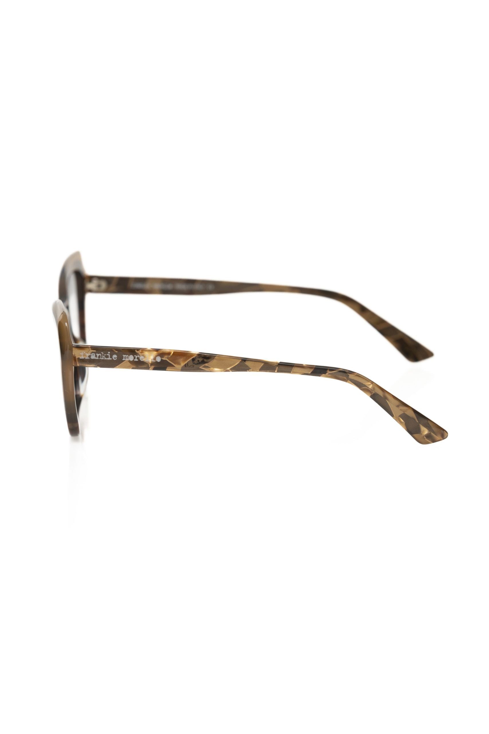 Beige Acetate Women Eyeglass Frame-Frankie Morello-LabelTerrace.com