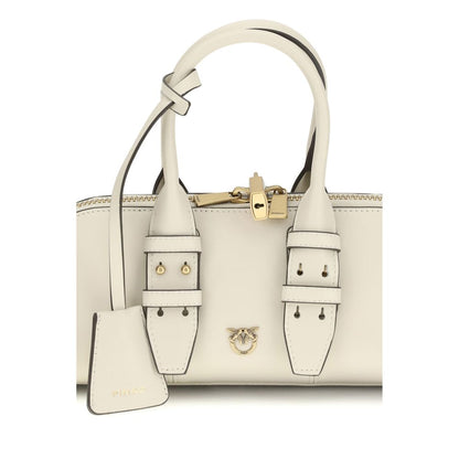 Beige Calf Leather Bos Taurus Handbag