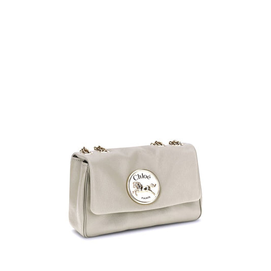 Beige Calf Leather Bos Taurus Shoulder Bag