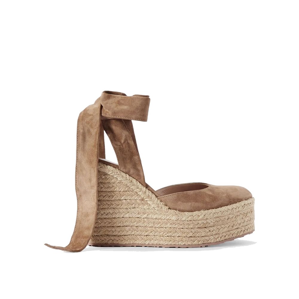 Suede Wedge Espadrilles-Gianvito Rossi-LabelTerrace.com