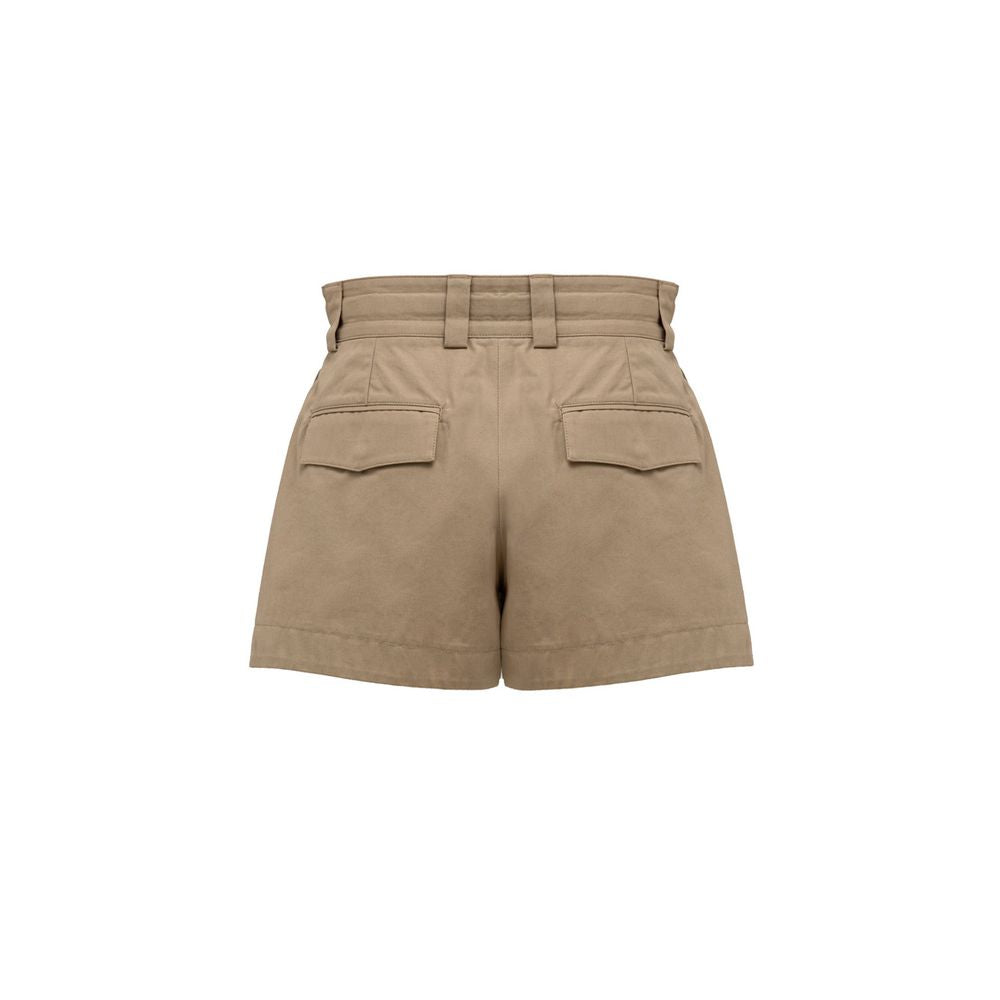 Beige Cotton Bermuda Shorts