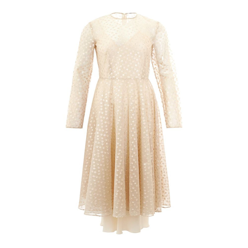 Beige Cotton Elegance Dress-Lardini-LabelTerrace.com