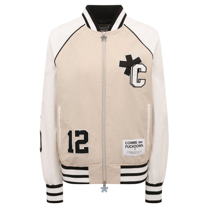 Beige Cotton Jackets & Coat-Comme Des Fuckdown-LabelTerrace.com