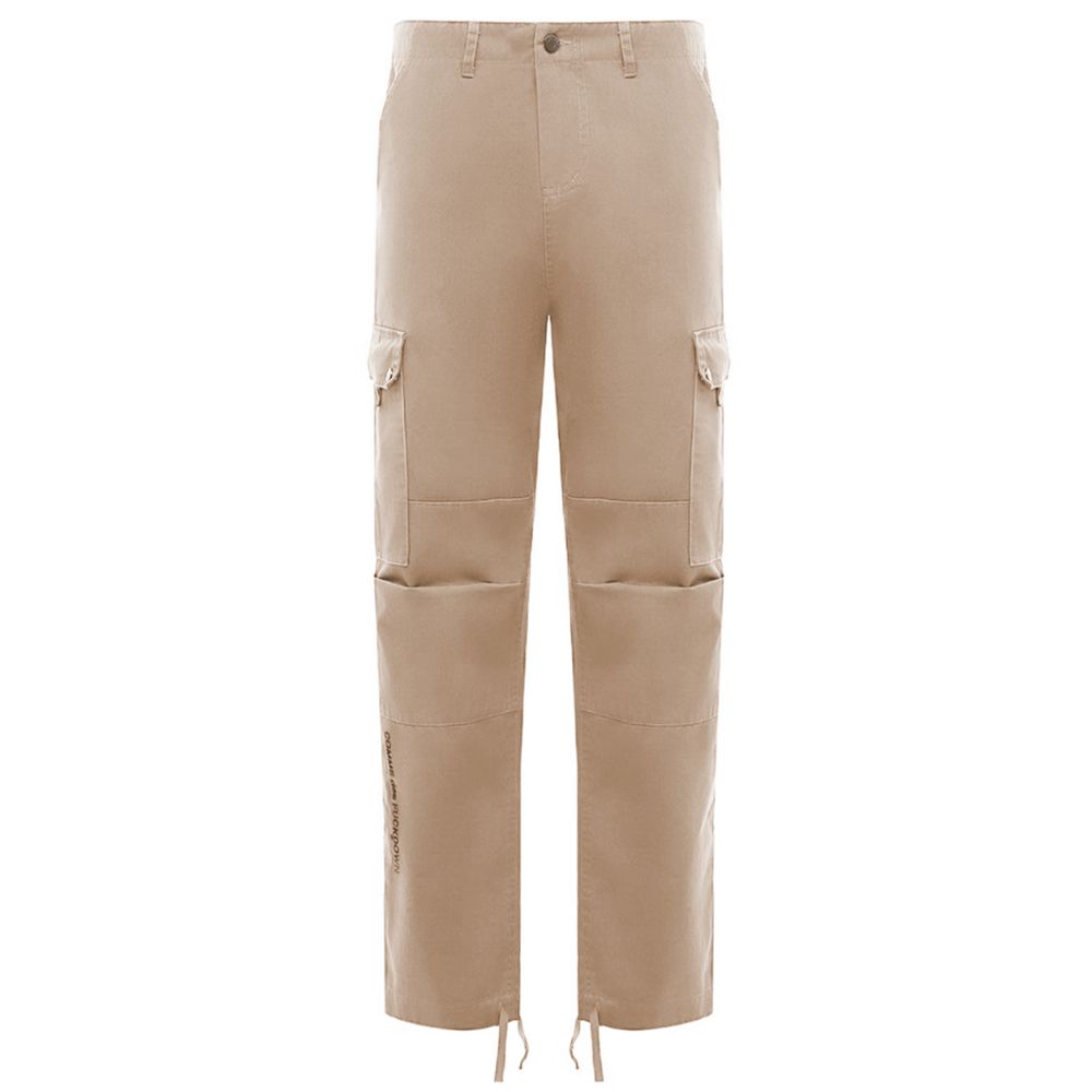 Beige Cotton Men Cargo Trouser-Comme Des Fuckdown-LabelTerrace.com