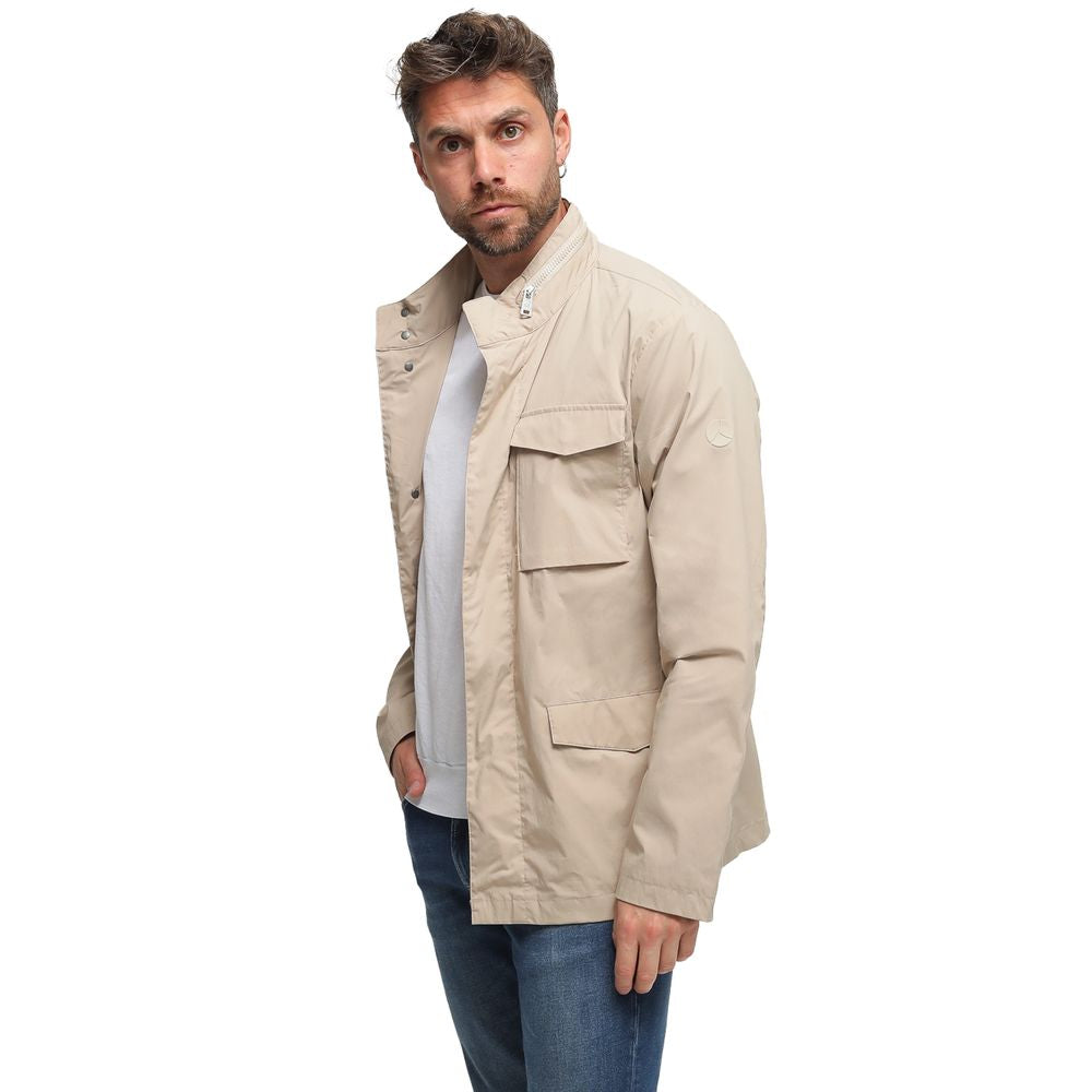 Beige Cotton Men Jacket-People Of Shibuya-LabelTerrace.com