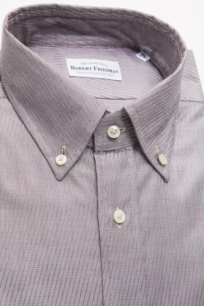 Beige Cotton Men Shirt-Robert Friedman-LabelTerrace.com