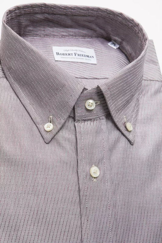 Beige Cotton Men Shirt-Robert Friedman-LabelTerrace.com