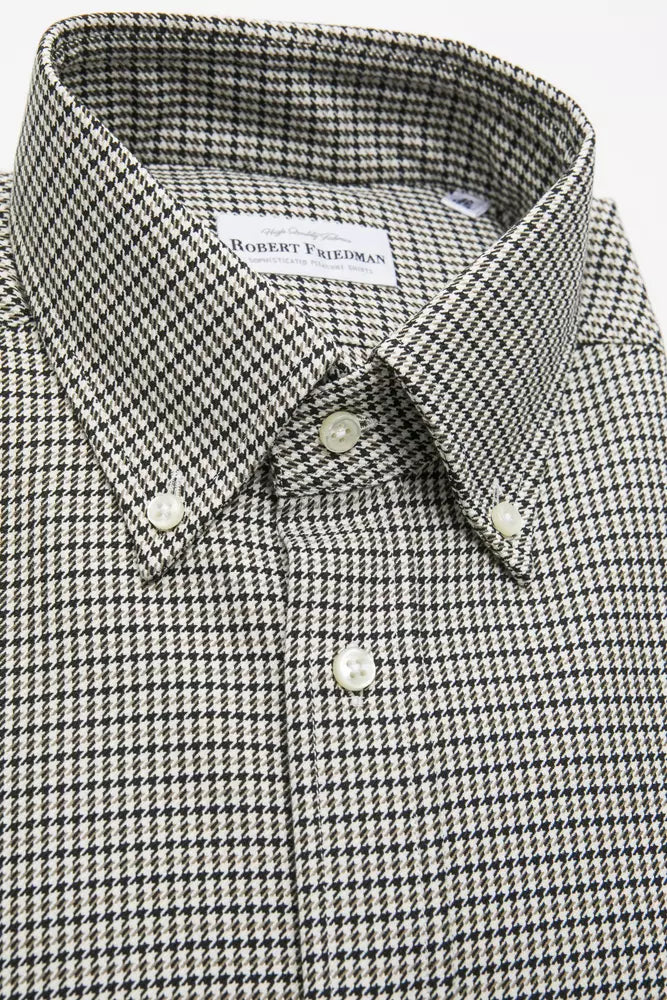 Beige Cotton Men Shirt-Robert Friedman-LabelTerrace.com