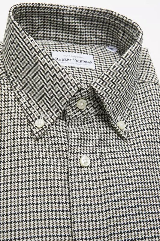 Beige Cotton Men Shirt-Robert Friedman-LabelTerrace.com