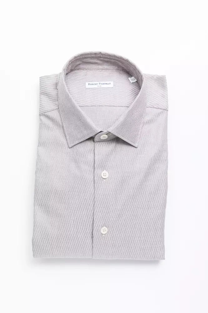 Beige Cotton Men Shirt-Robert Friedman-LabelTerrace.com