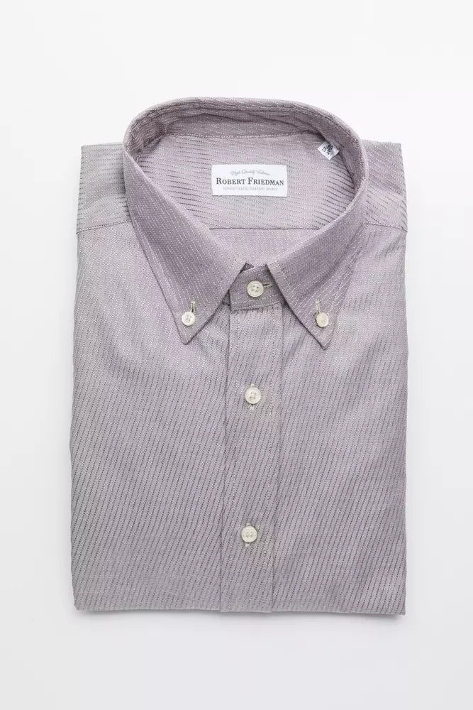 Beige Cotton Men Shirt-Robert Friedman-LabelTerrace.com