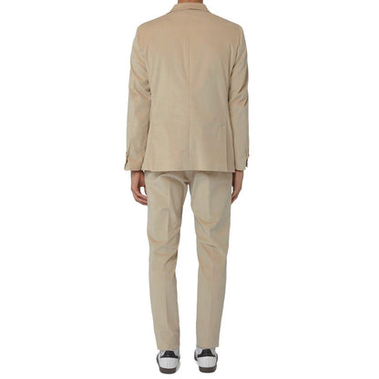 Beige Cotton Men Suit-AT.P.CO-LabelTerrace.com