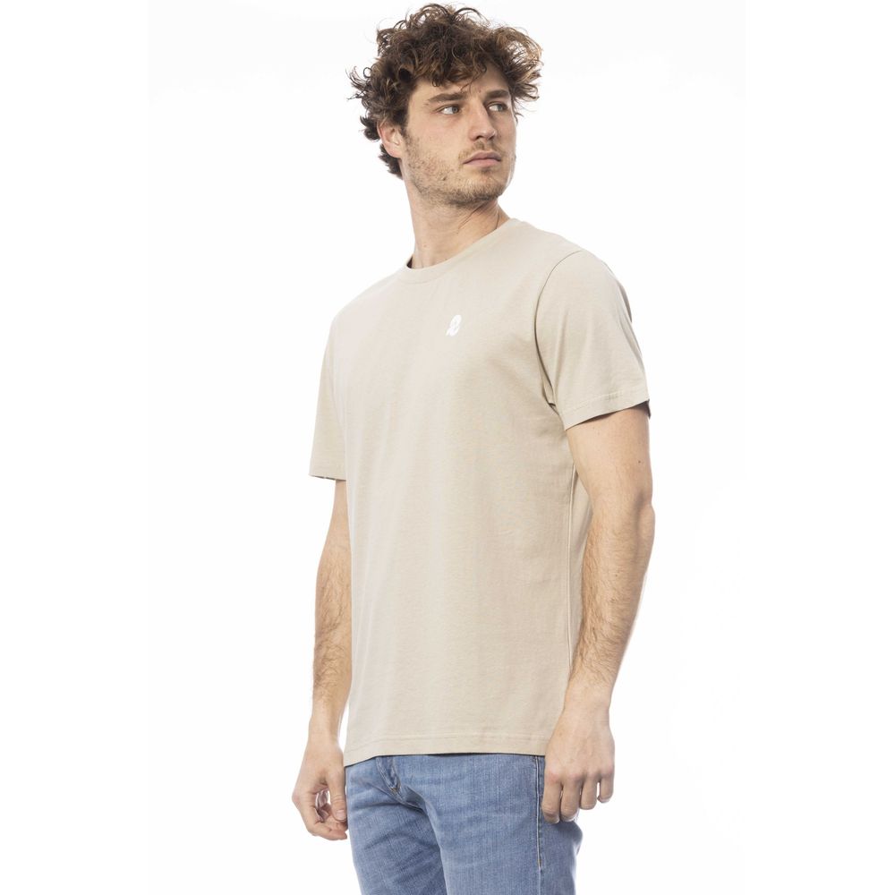 Beige Cotton Men T-Shirt-Invicta-LabelTerrace.com