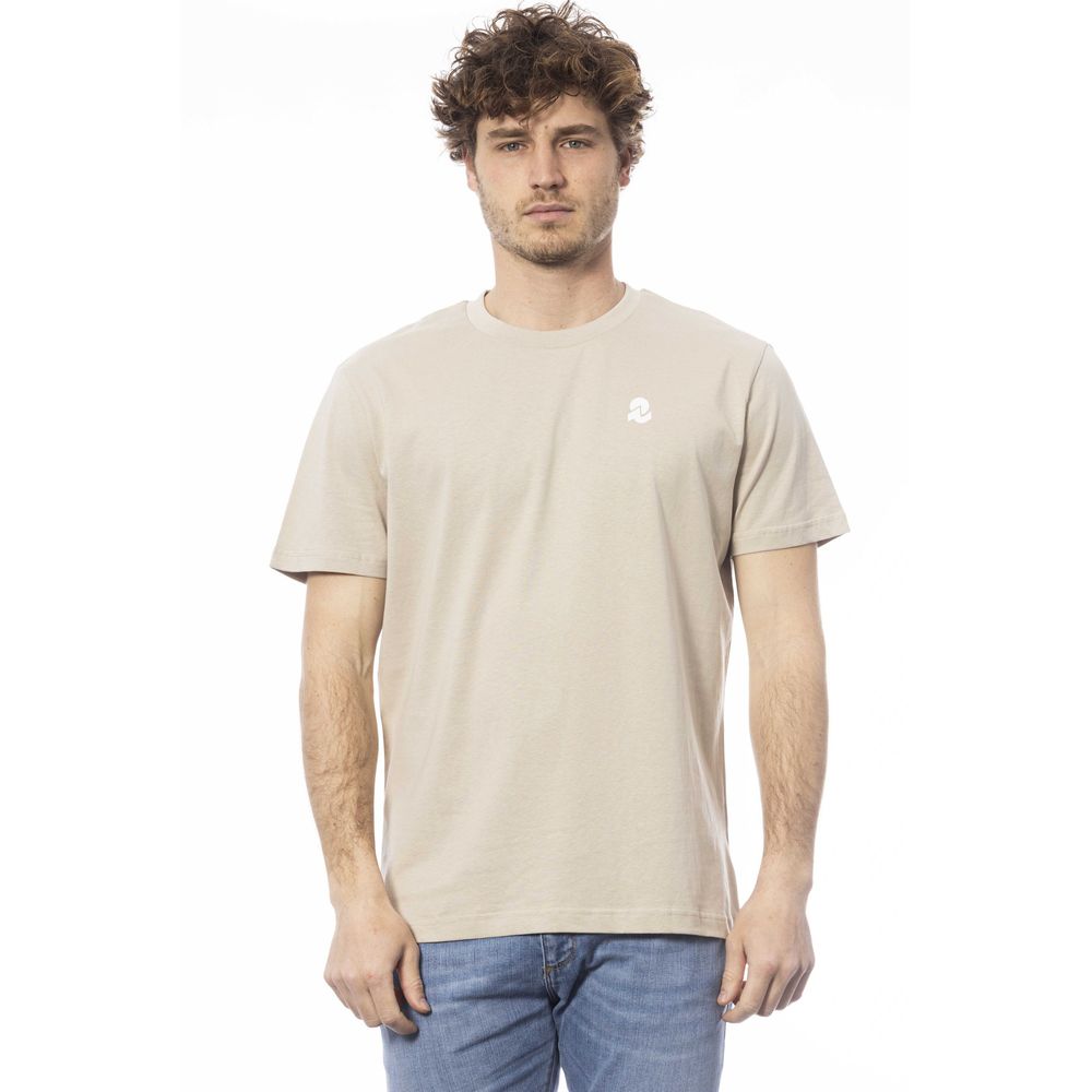 Beige Cotton Men T-Shirt-Invicta-LabelTerrace.com