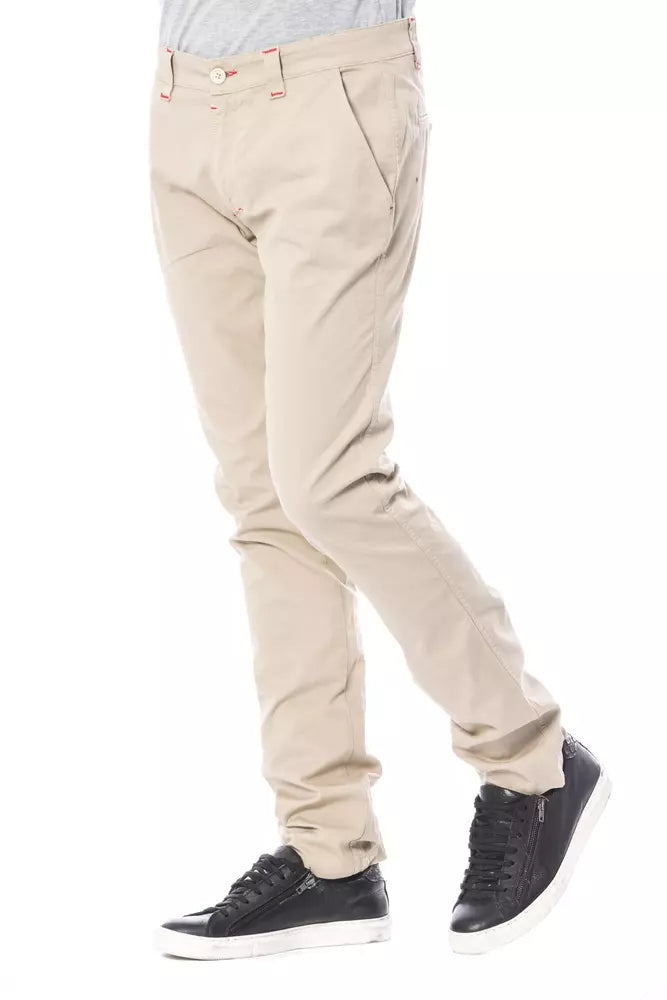 Beige Cotton Men's Chino Pant-Verri-LabelTerrace.com